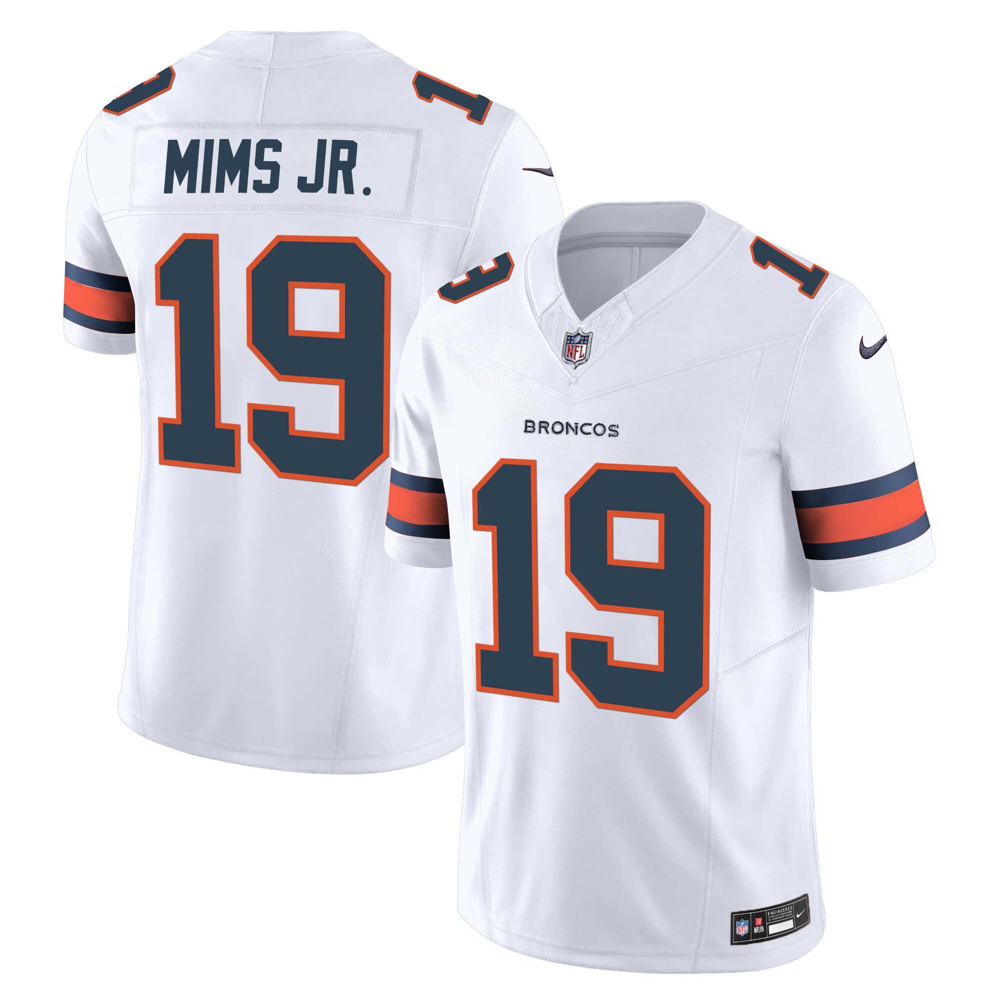 Men Denver Broncos #19 Mims jr White 2024 Nike Vapor Limited NFL Jersey style 1->indianapolis colts->NFL Jersey